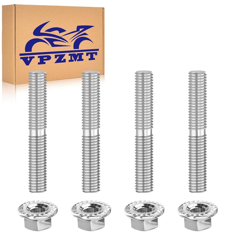 VPZMT Exhaust Studs Nuts for Harley Big Twin 1984-2015, Sportster XL 1986-2015 Models, Replaces#16715-83 - Image 1